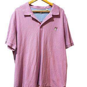 Robert Graham Devil Logo Embroidered Polo Shirt – Size 3XL – Lilac Purple
